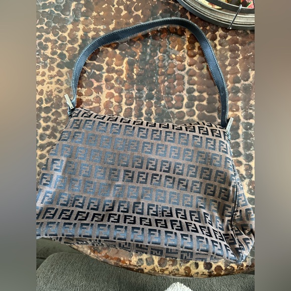 Vintage Fendi Monogram Brown and Black Messenger Bag - Picture 8 of 16